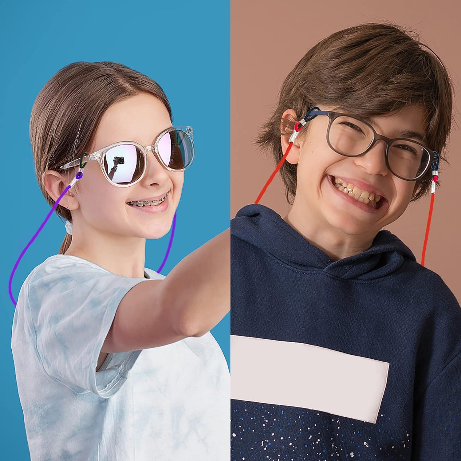 Correa de Gafas Ajustable ZXSWEET para Niños Dinosaurio 8 PCS