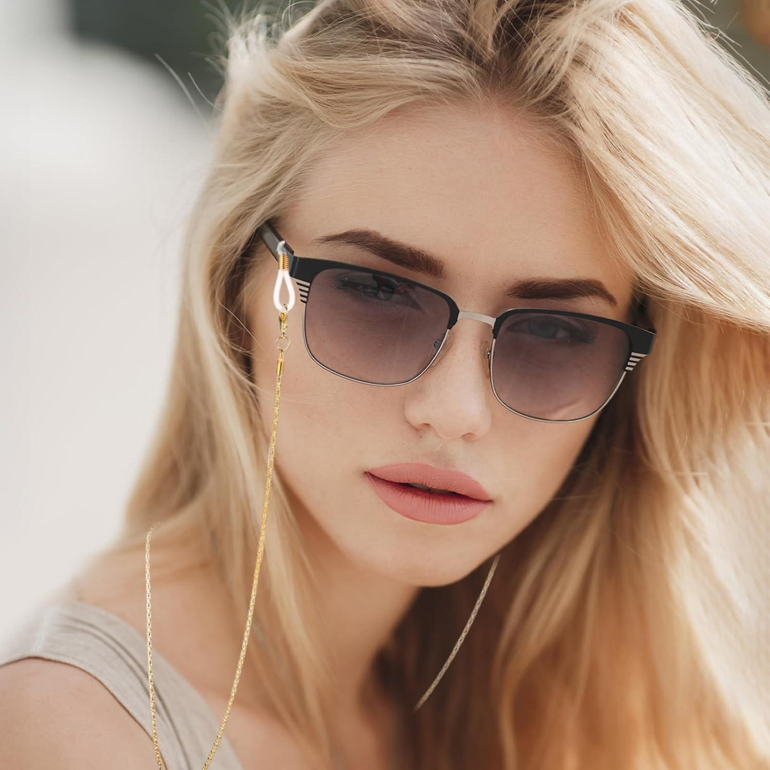 Cadenas para Gafas Heclia 3 PCS Dorado Plateado Negro 75 cm