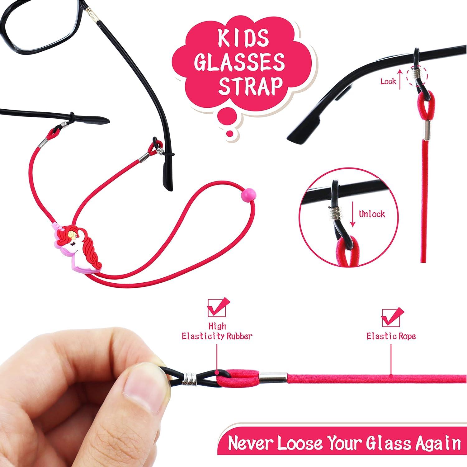 8 Correas Antideslizantes para Gafas Niños Multicolor 31 cm