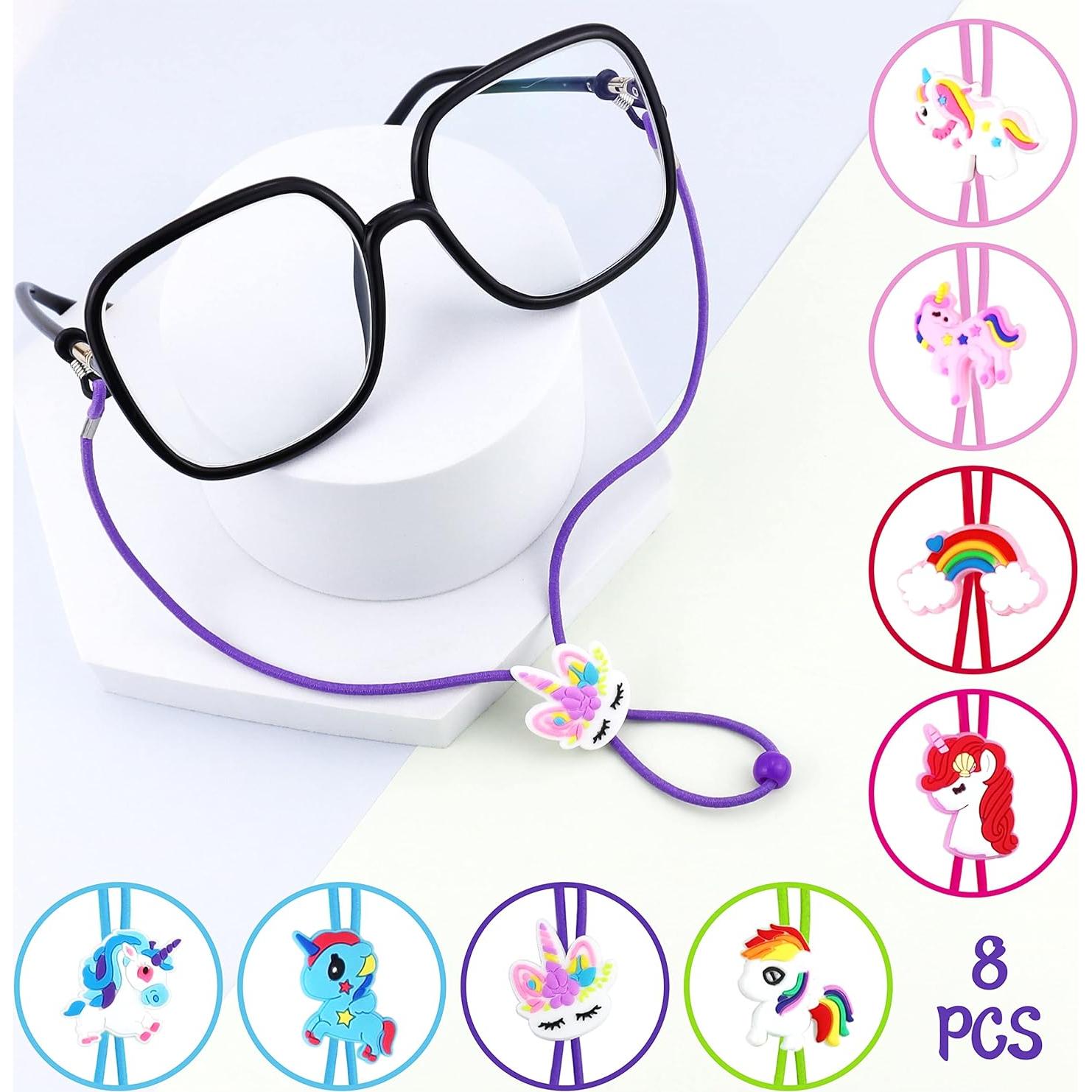 8 Correas Antideslizantes para Gafas Niños Multicolor 31 cm