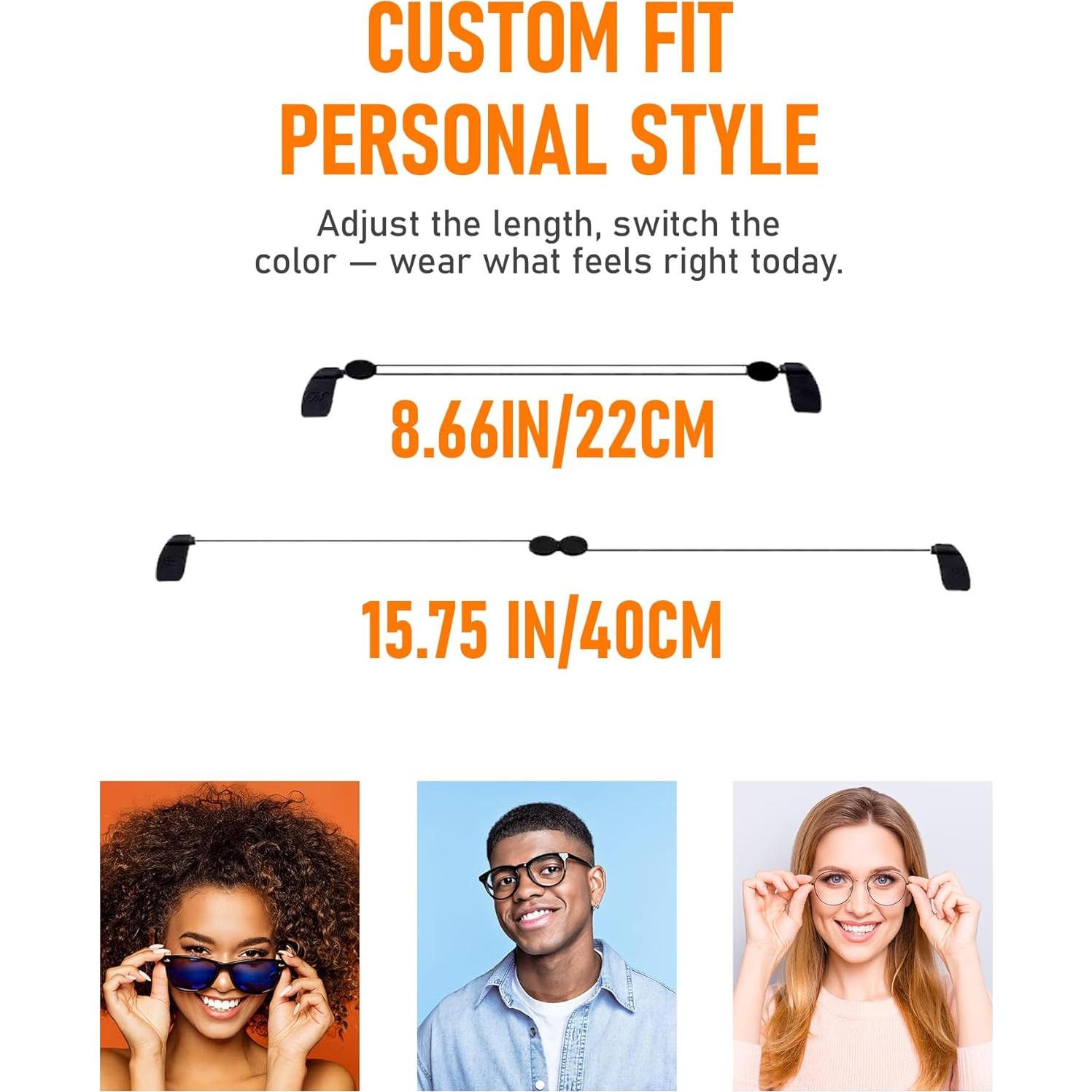 Paquete de 4 correas ajustables para gafas Ray-Ban y Oakley