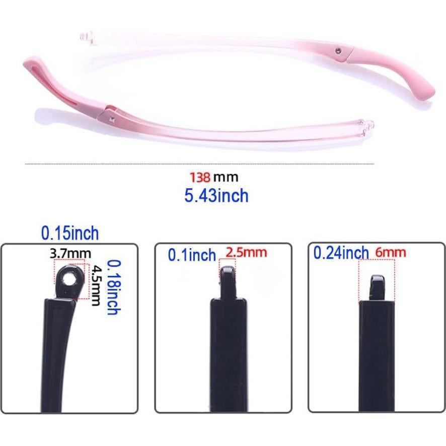 Piernas de Gafas para Niños JANKY Rosa Plegables Antideslizantes