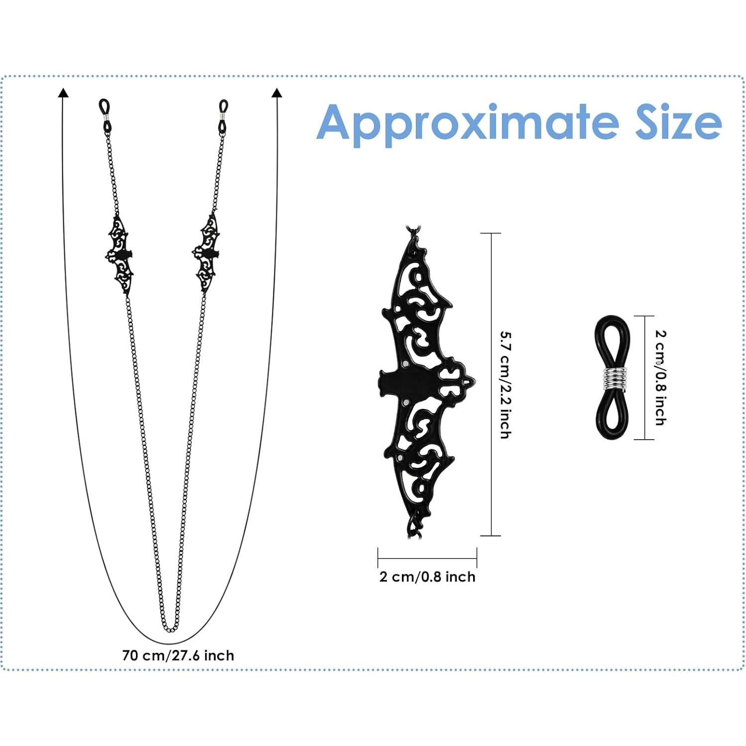Cadena de Gafas Gótica DS. DISTINCTIVE STYLE 2 Pzs Halloween