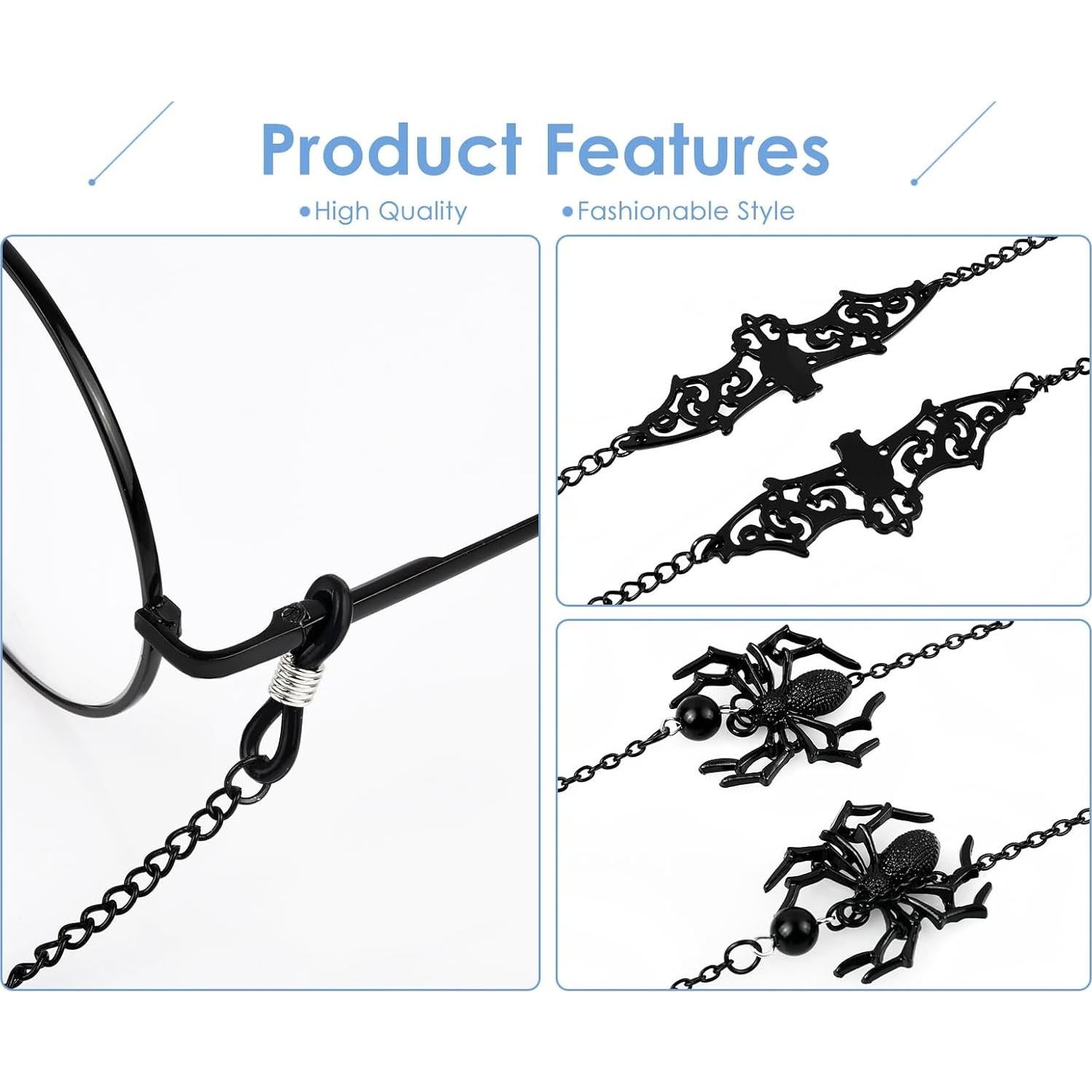 Cadena de Gafas Gótica DS. DISTINCTIVE STYLE 2 Pzs Halloween