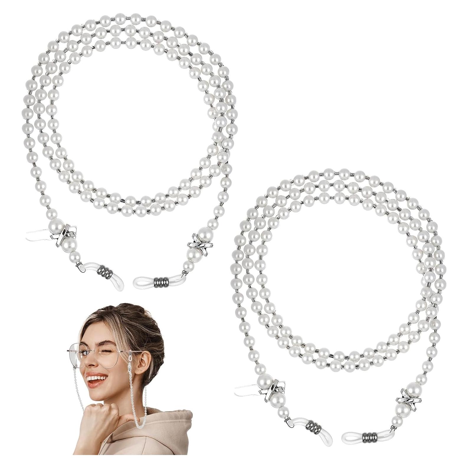 Cadena de Gafas de Perlas LIQWEI 75cm para Mujeres