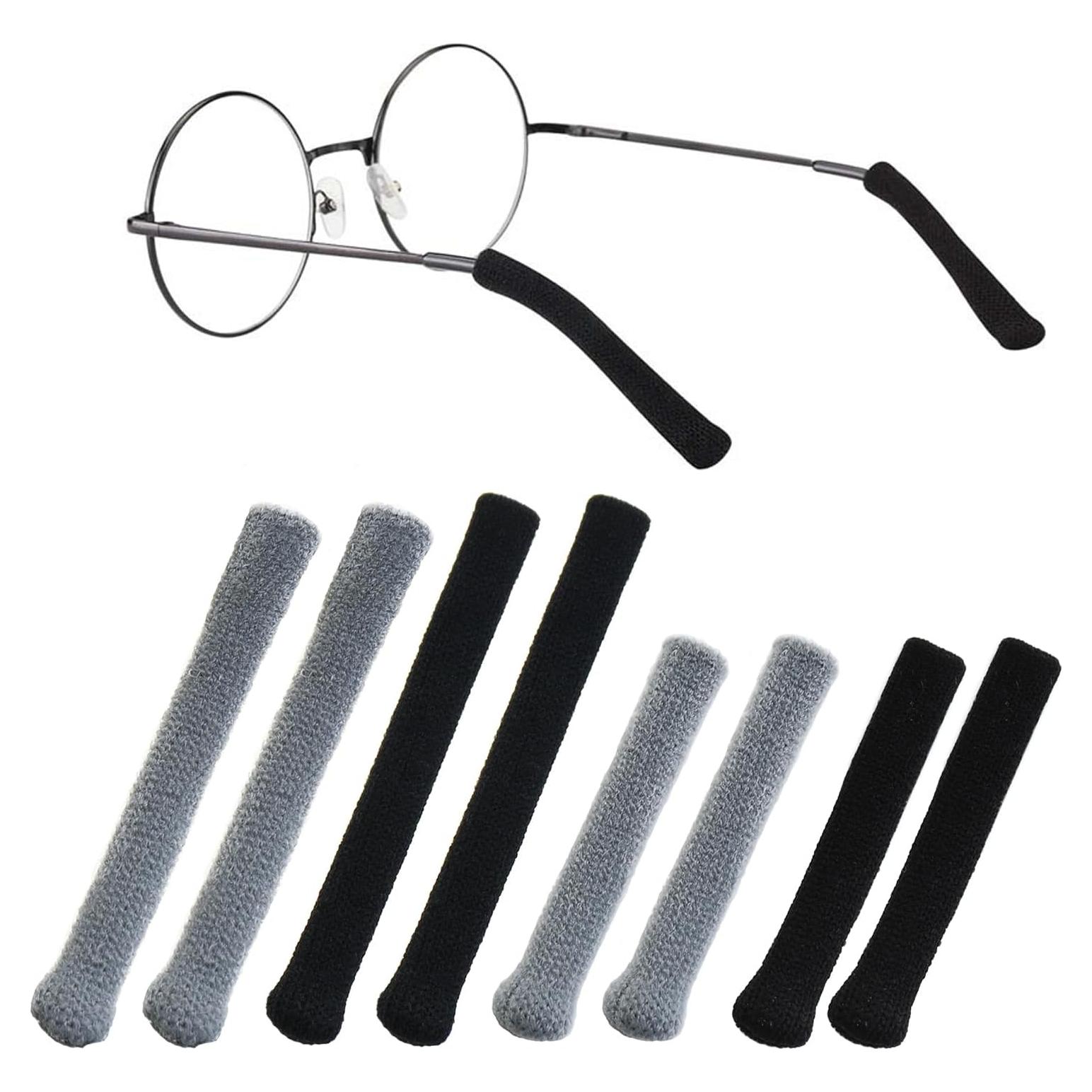 Almohadillas para Gafas de Algodón Suave - 4 Pares S/L Negro/Gris