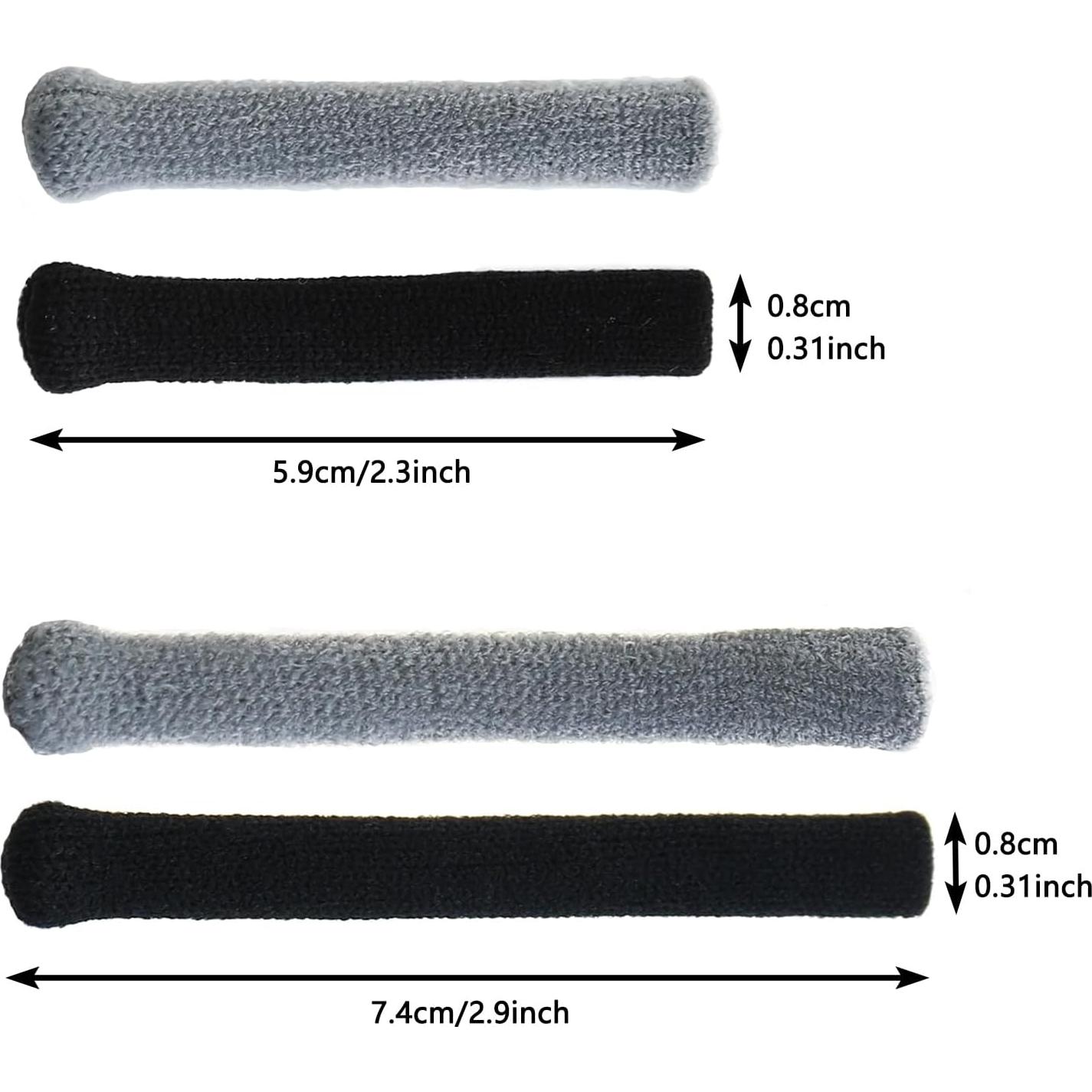 Almohadillas para Gafas de Algodón Suave - 4 Pares S/L Negro/Gris