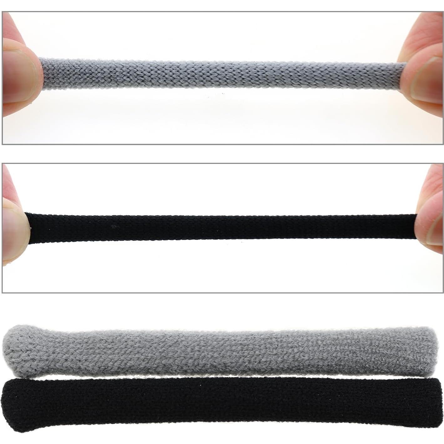 Almohadillas para Gafas de Algodón Suave - 4 Pares S/L Negro/Gris