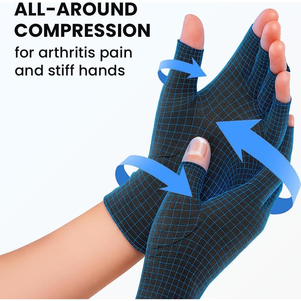 Guantes de Compresión para Artritis Medilymer + Paquete de Hielo