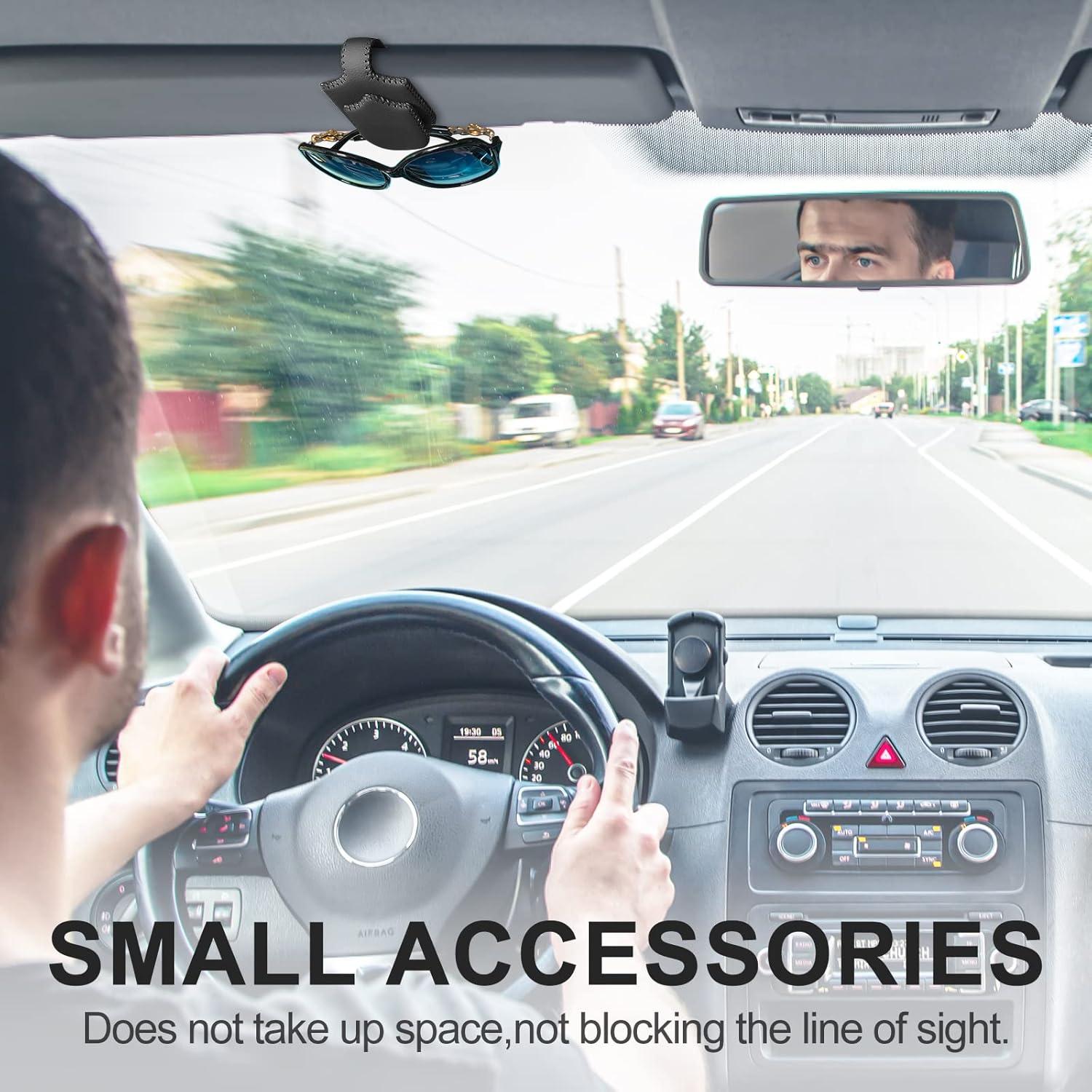 Soporte de Gafas de Sol AMVOYOA para Visera de Coche Negro