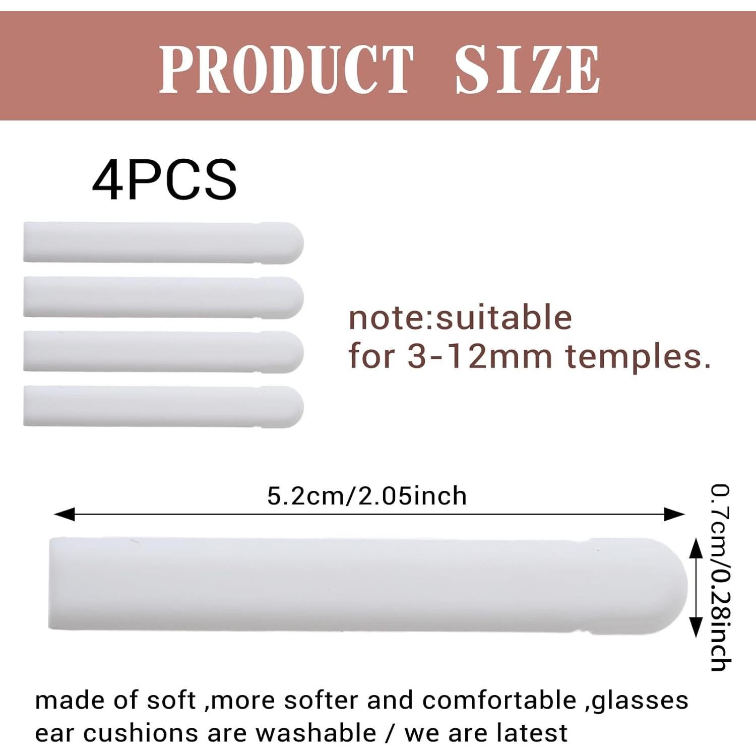 3 Pares Almohadillas Silicona Antideslizantes para Gafas Shimmeroo