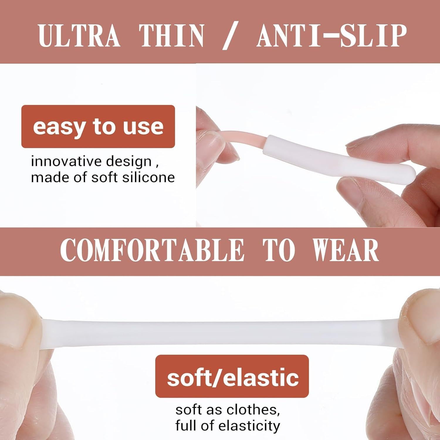 3 Pares Almohadillas Silicona Antideslizantes para Gafas Shimmeroo