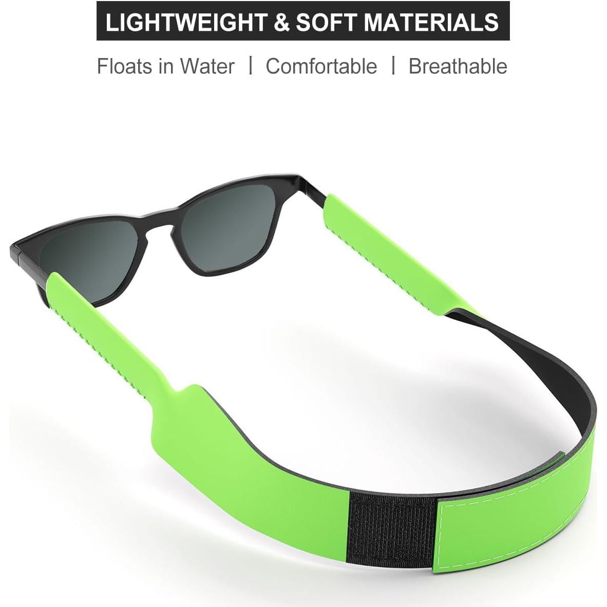 Correa Flotante Ajustable para Gafas de Sol Neopreno Verde Claro