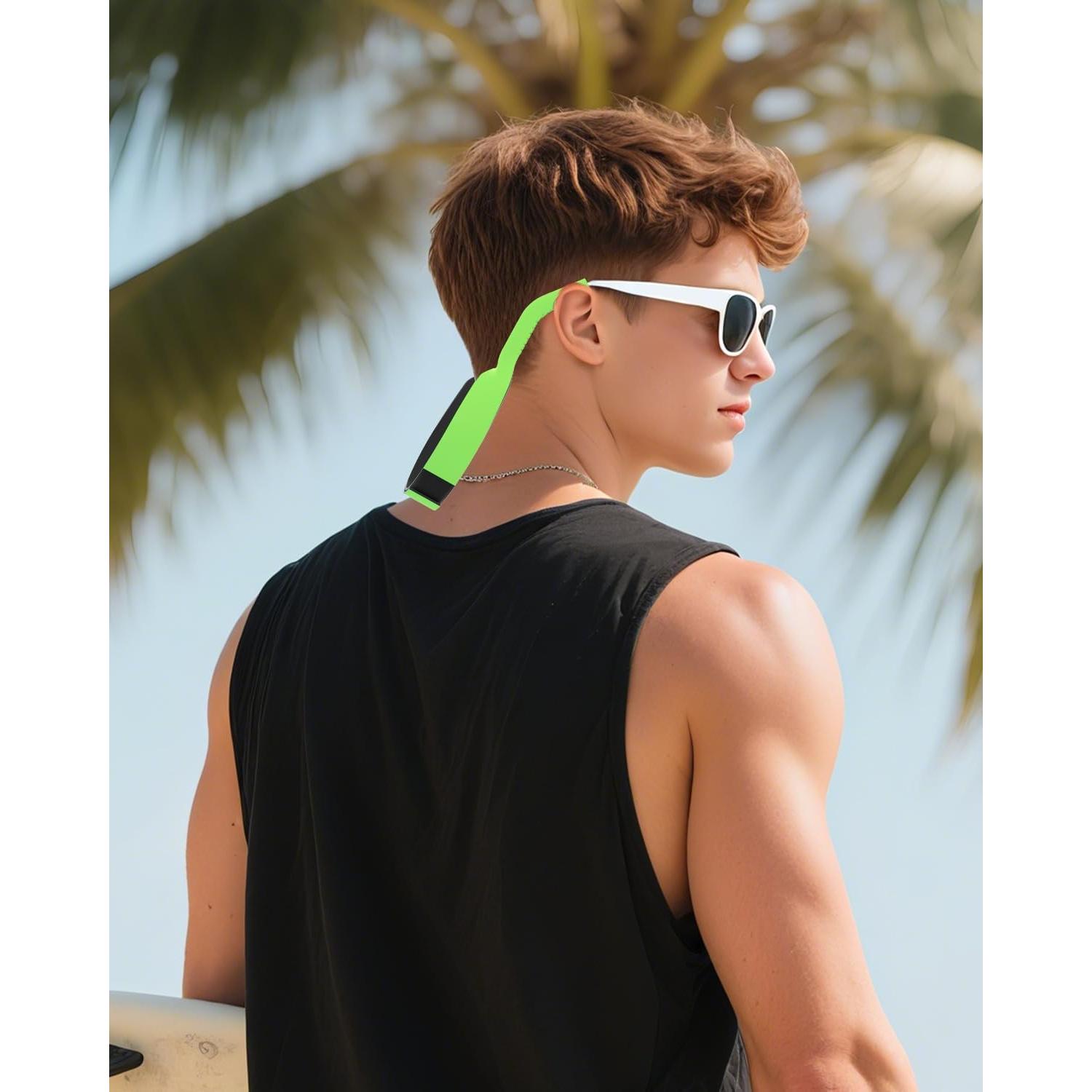 Correa Flotante Ajustable para Gafas de Sol Neopreno Verde Claro