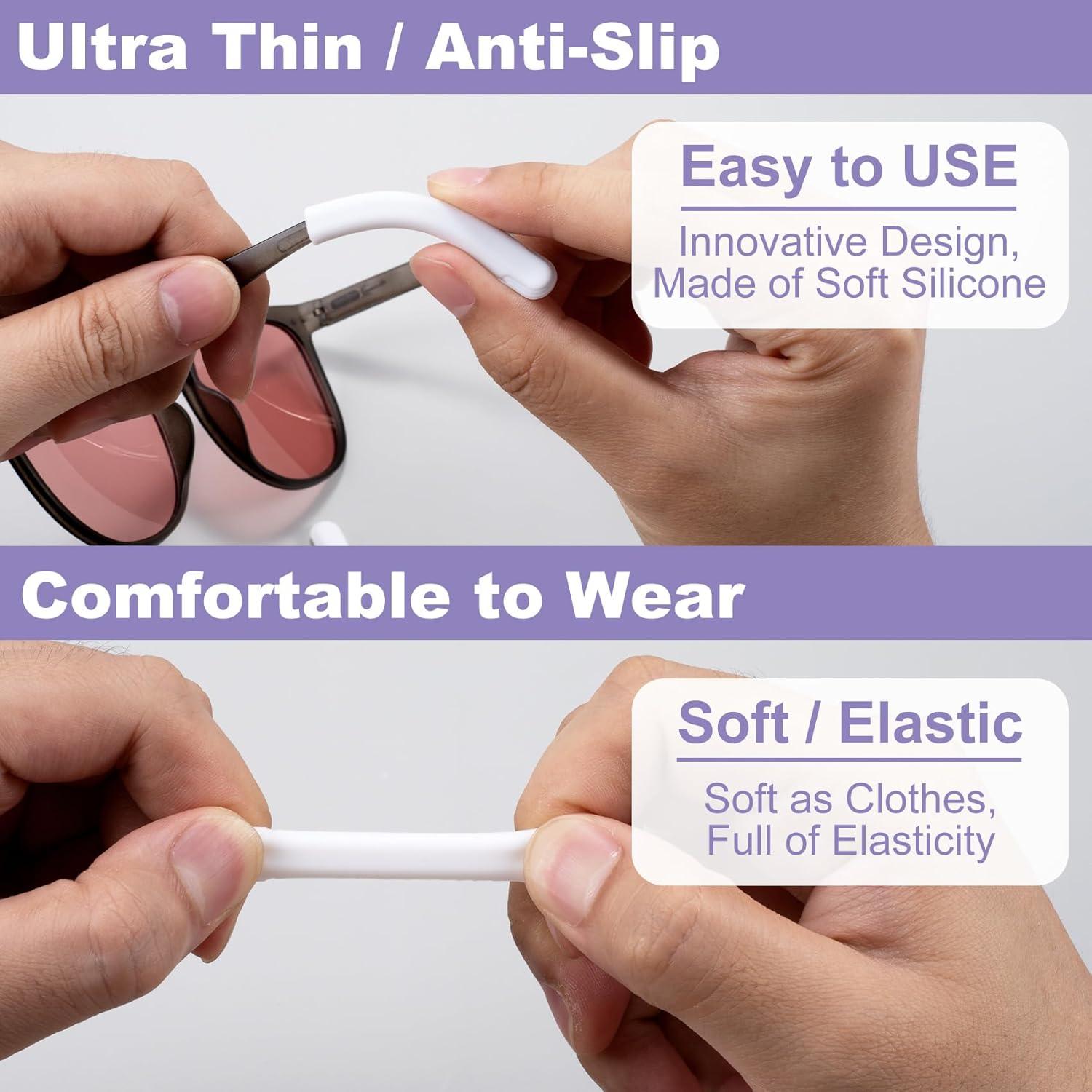 Cojín para Orejas de Gafas BEIQIYA 6pcs Silicona Antideslizante