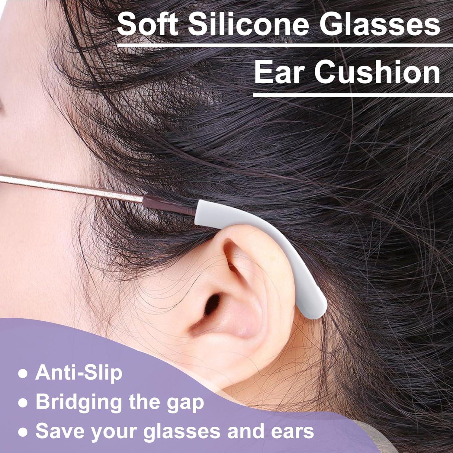 Cojín para Orejas de Gafas BEIQIYA 6pcs Silicona Antideslizante