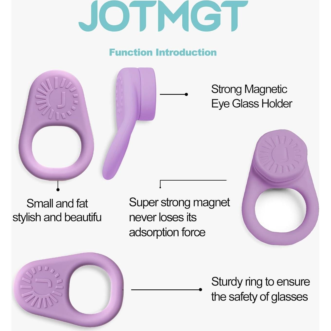 Soporte Magnético para Gafas JOTMGT - 2 Piezas Morado