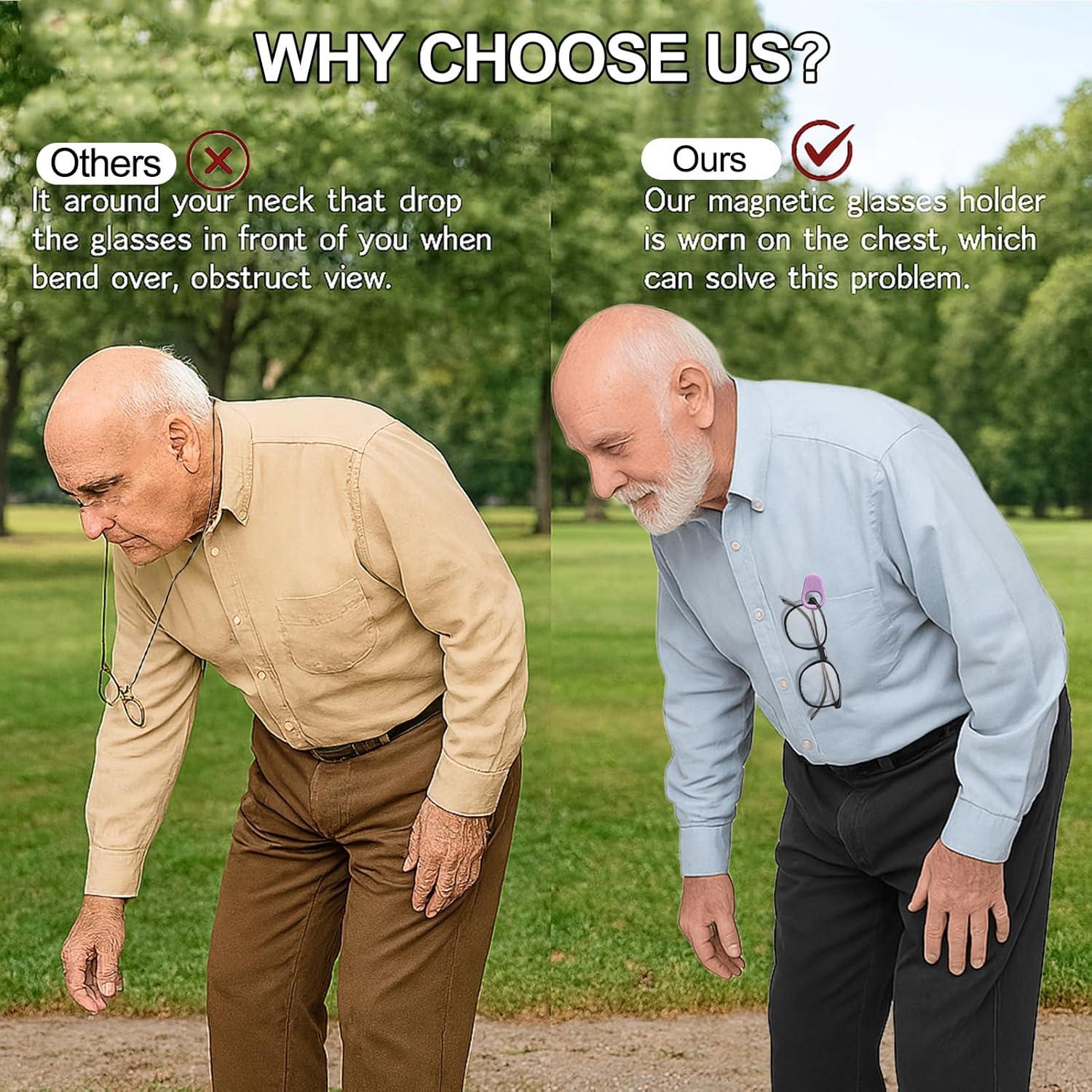 Soporte Magnético para Gafas JOTMGT - 2 Piezas Morado