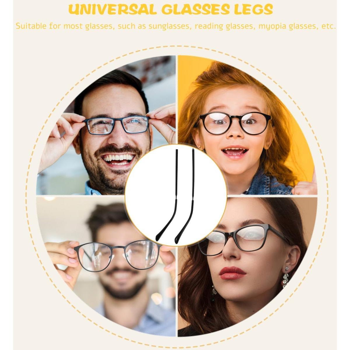 Patas de Gafas de Metal Negras ULTECHNOVO Antideslizantes