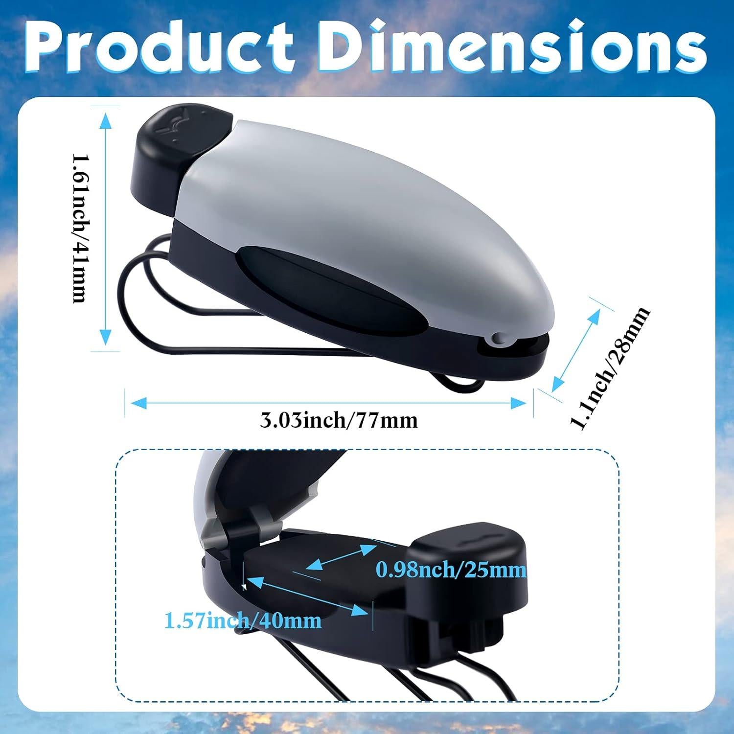 Soporte para Gafas de Sol Frienda 2 Piezas Clip Visera Coche