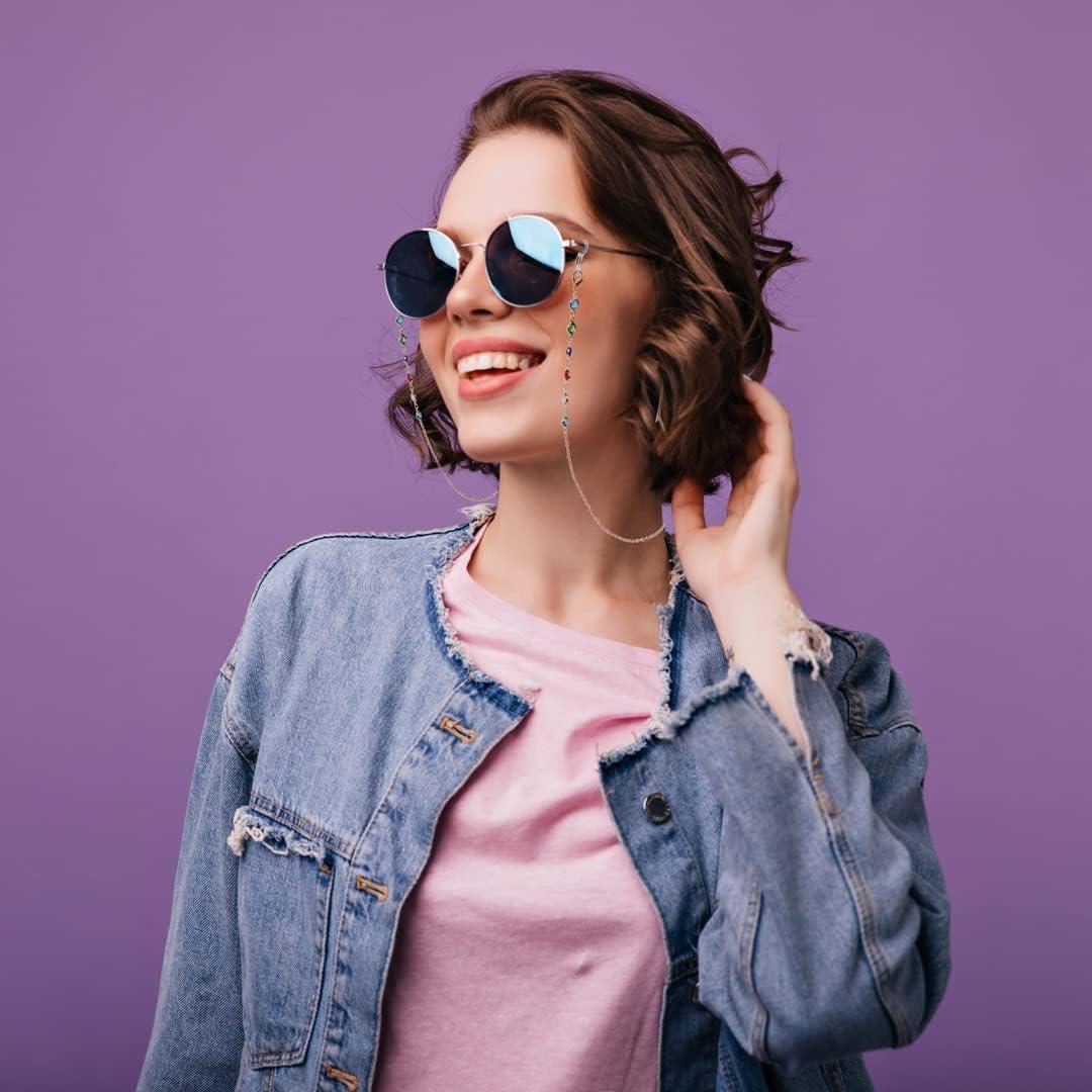 Cadena de Gafas Sidelinx - Paquete de 3 Mujeres Oro Plata