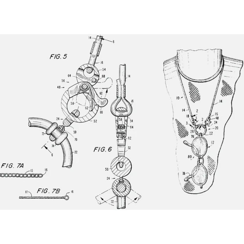 Collar para Gafas LaLoop S108BL Gris - Duradero y Elástico 63.5 cm