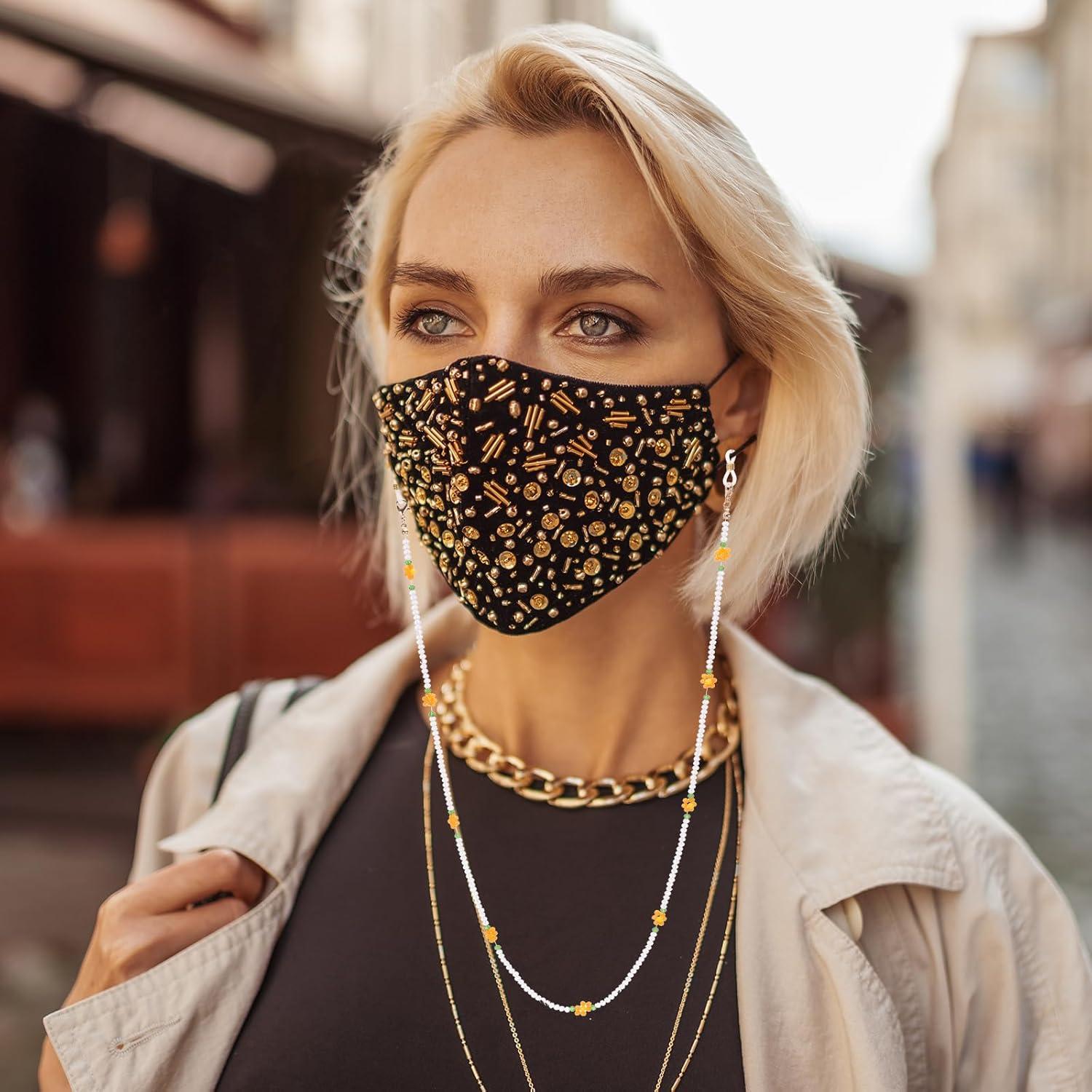 Cadena de Gafas de Flor uxcell Rosa 70 cm Ajustable