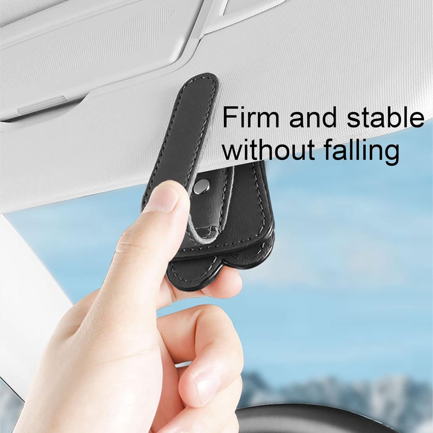 Soporte para Gafas de Coche JIZHYMI G04 Plata con Clip Magnético