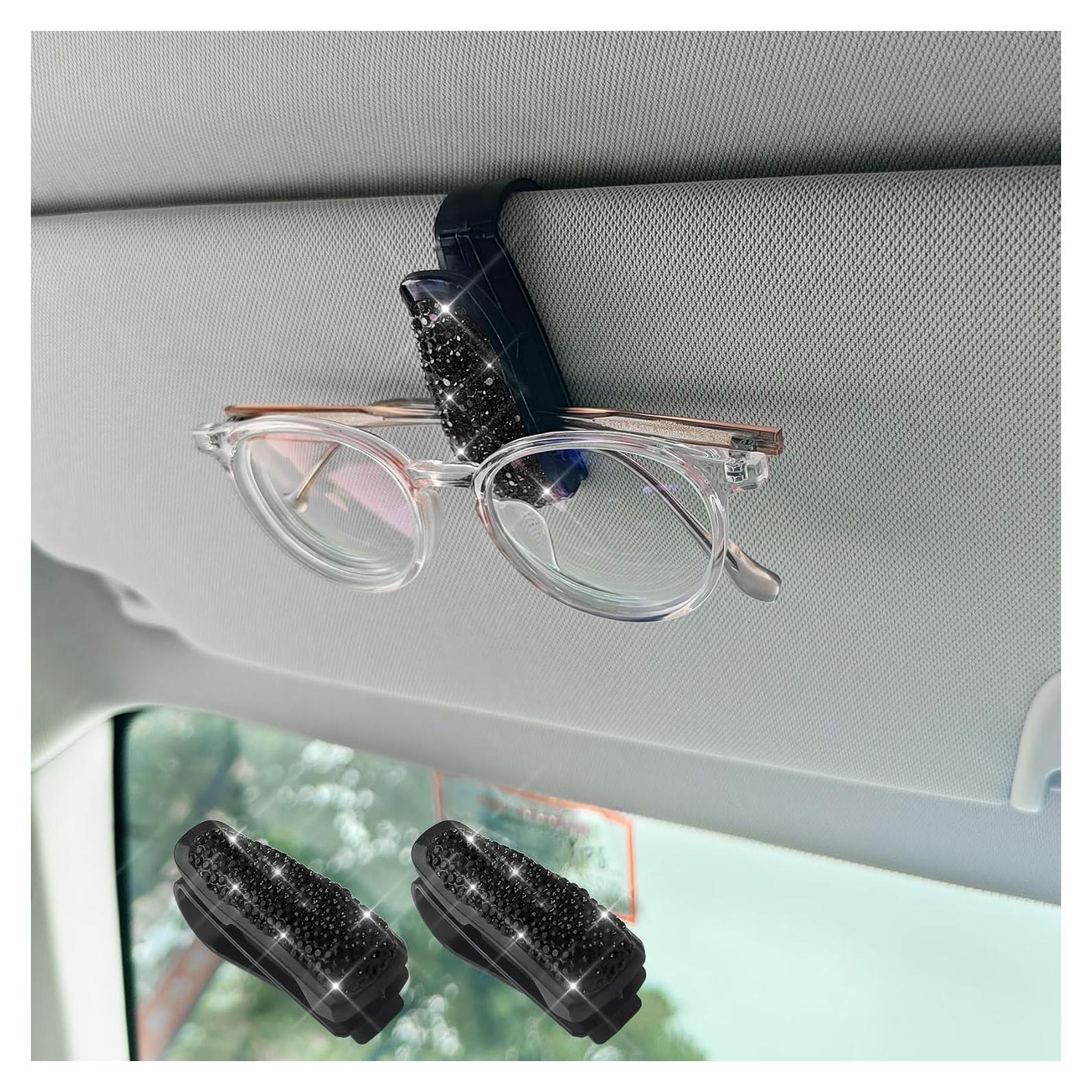 Soporte para Gafas de Sol Tecledsn para Visera de Coche Negro