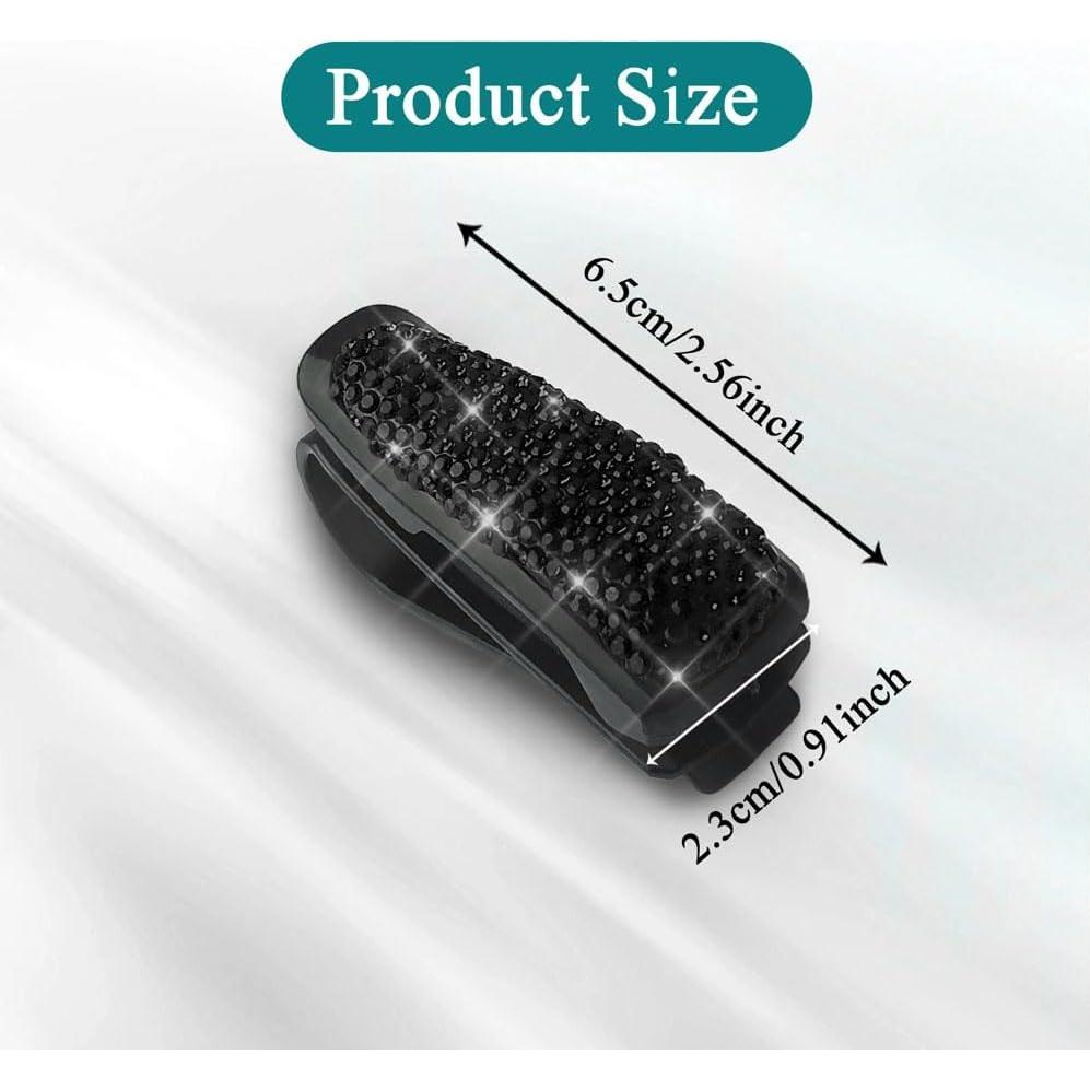 Soporte para Gafas de Sol Tecledsn para Visera de Coche Negro