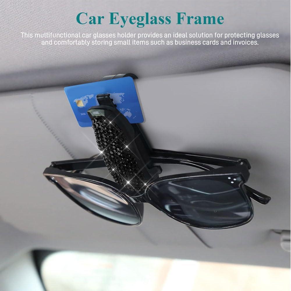Soporte para Gafas de Sol Tecledsn para Visera de Coche Negro