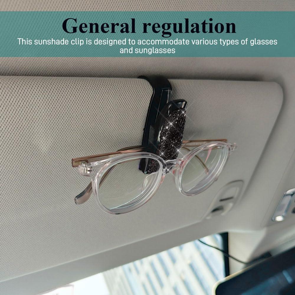 Soporte para Gafas de Sol Tecledsn para Visera de Coche Negro