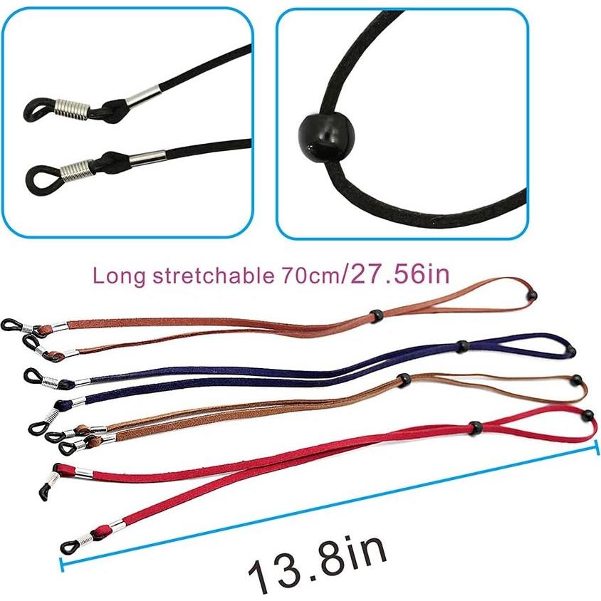 Soporte de Cuerda para Gafas KECHIO - 7 Cuerdas de Cuero Moda