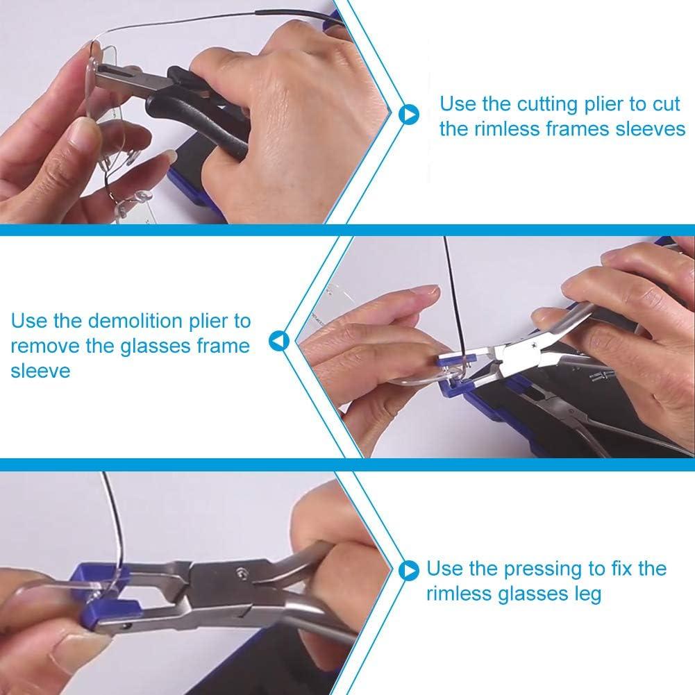 Kit de Reparación de Gafas Sin Montura Cimenn 34 Piezas