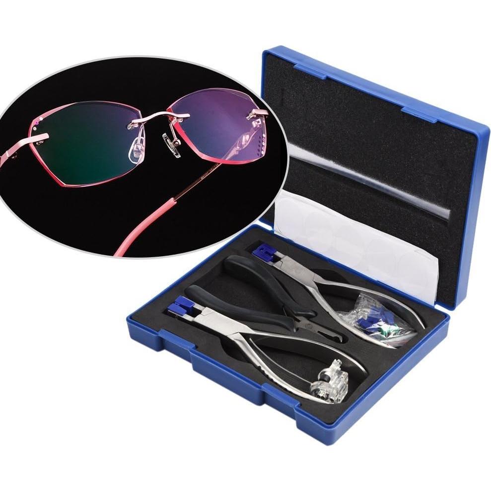 Kit de Reparación de Gafas Sin Montura Cimenn 34 Piezas