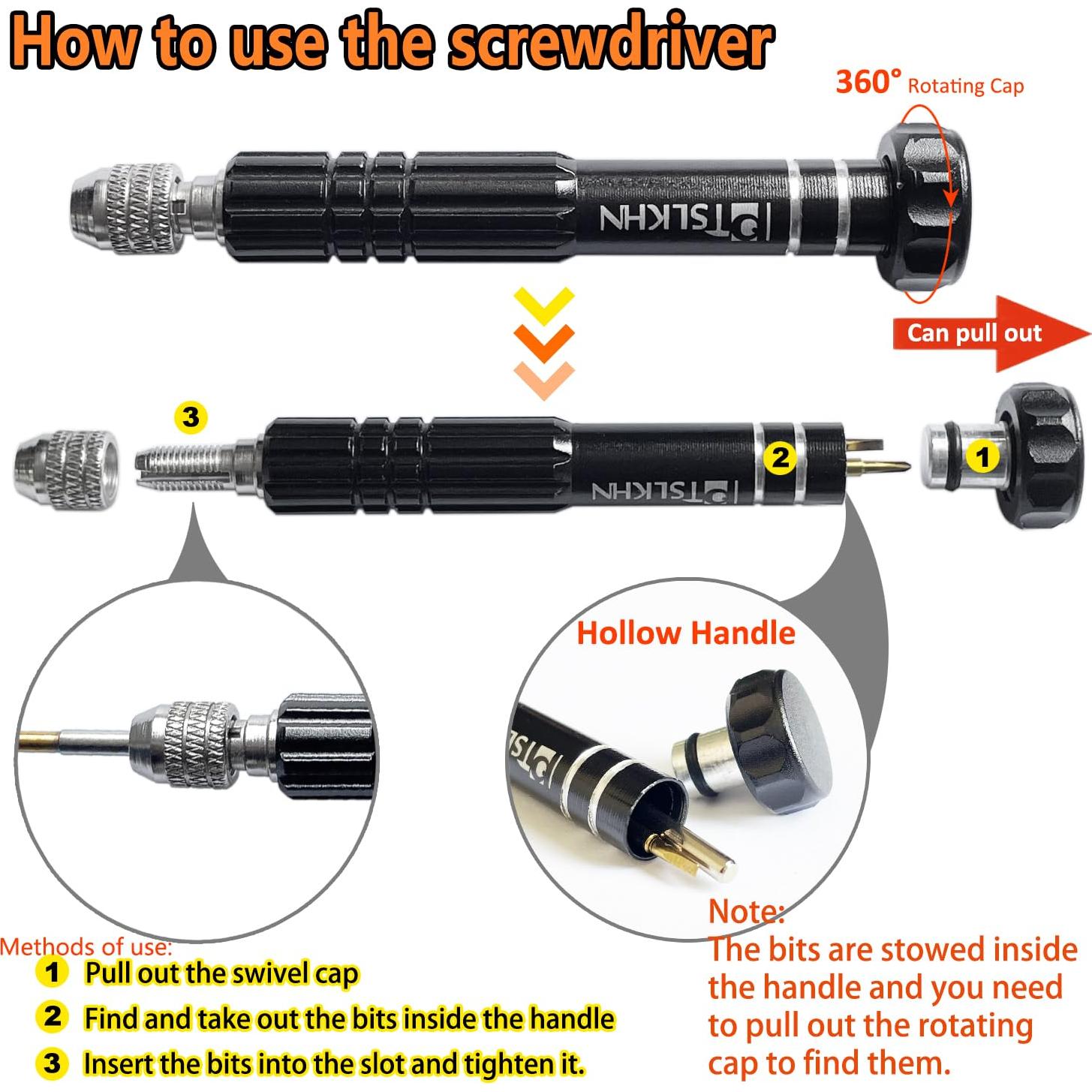 Kit de Reparación de Gafas PTSLKHN con Destornillador y 15 Tornillos