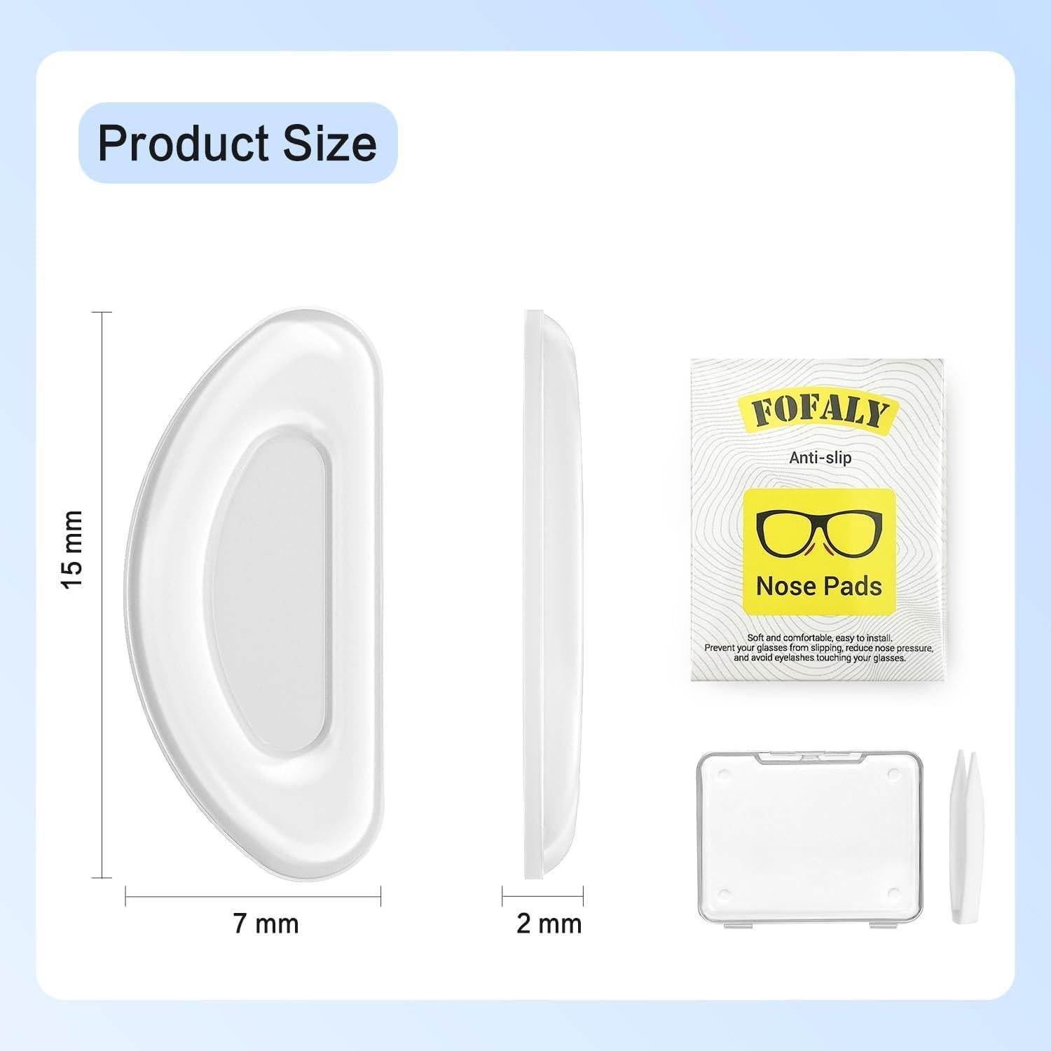 Almohadillas antideslizantes FOFALY para gafas - 10 pares negros