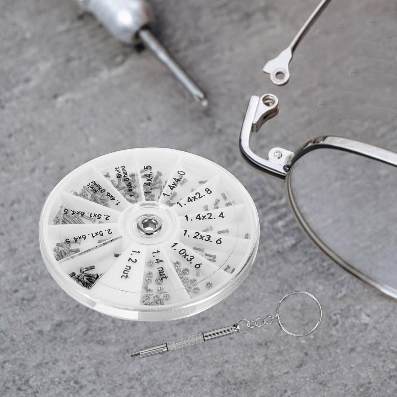 Kit de Reparación de Gafas NOLITOY con 120 Tornillos y Destornillador