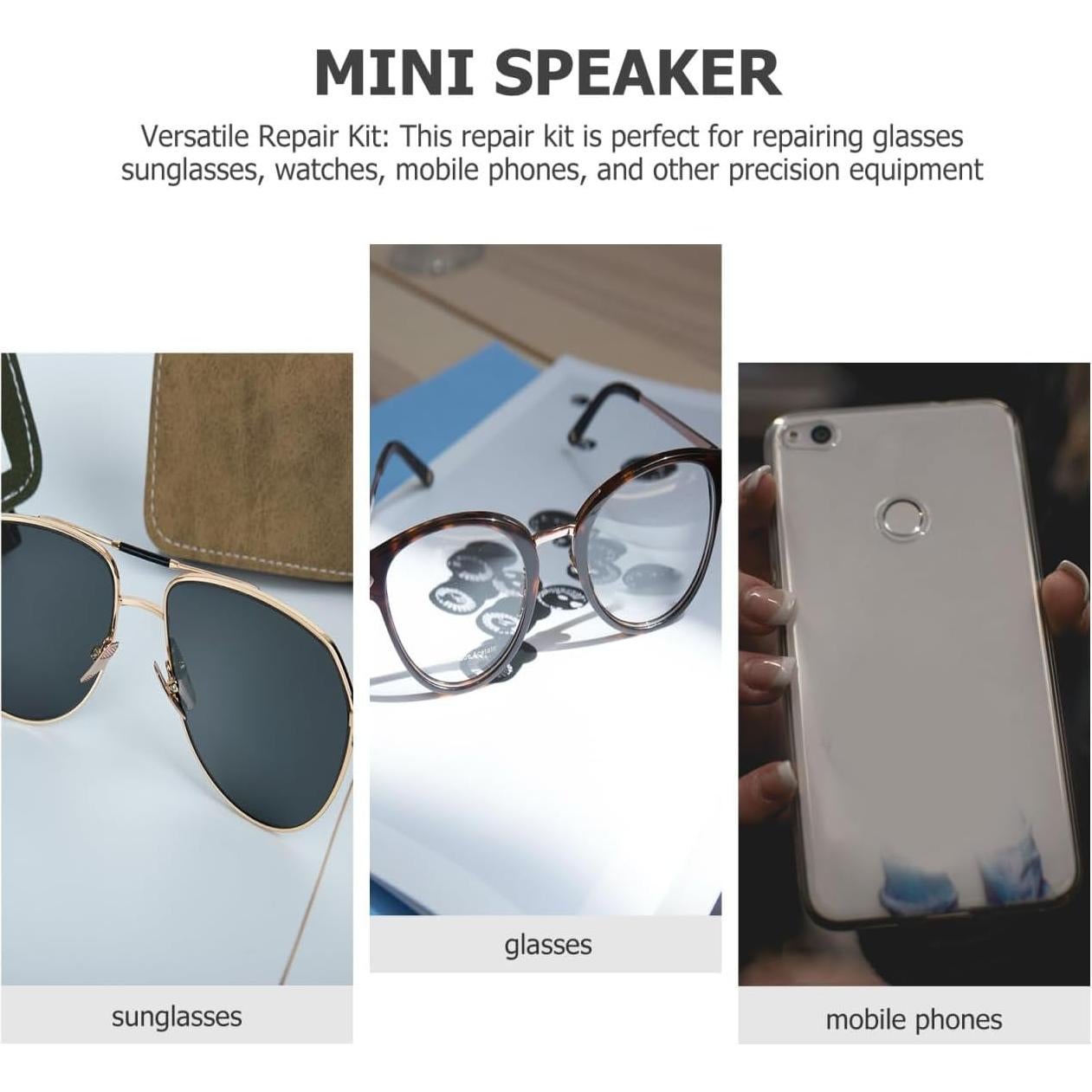 Kit de Reparación de Gafas NOLITOY con 120 Tornillos y Destornillador