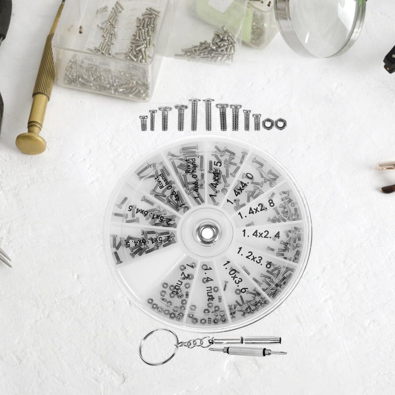 Kit de Reparación de Gafas NOLITOY con 120 Tornillos y Destornillador