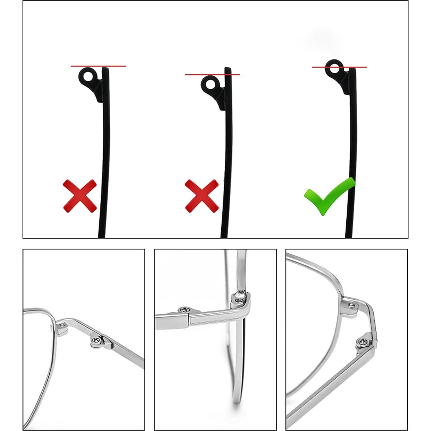 Brazos de Reemplazo para Gafas Metal DEFKIYT 135mm Dorado
