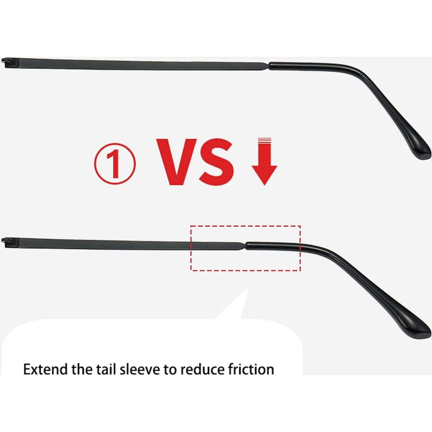 Brazos de Reemplazo para Gafas Metal DEFKIYT 135mm Dorado