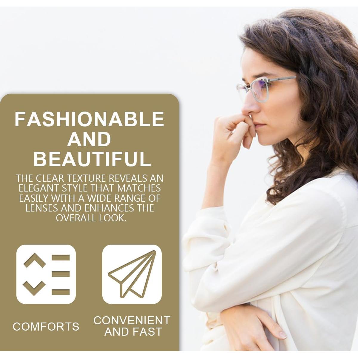 Brazos de Reemplazo para Gafas ZJIVQO Transparentes Plata