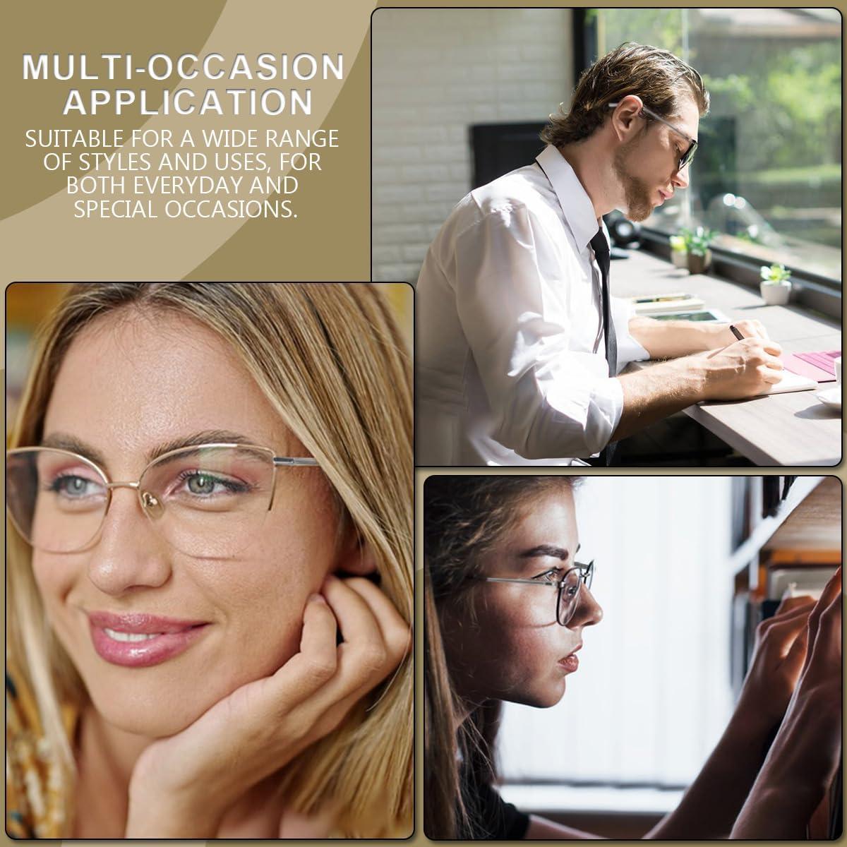 Brazos de Reemplazo para Gafas ZJIVQO Transparentes Plata