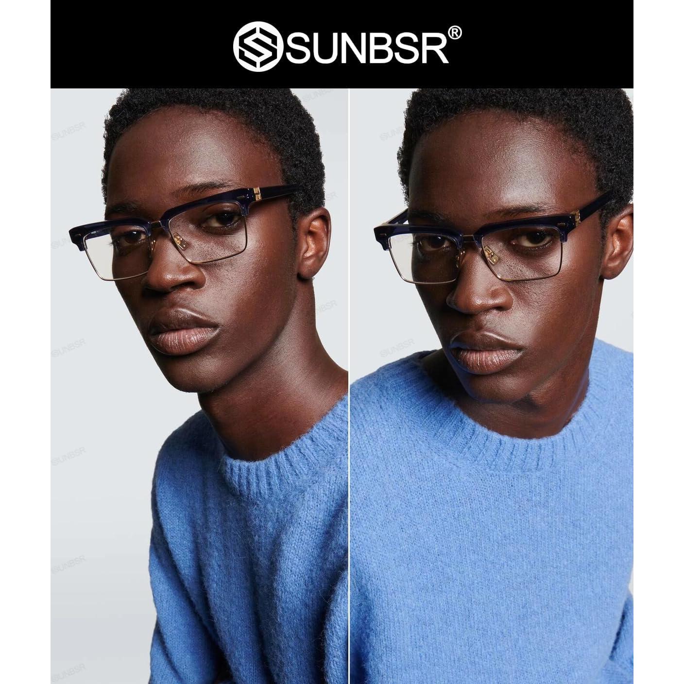 Gafas de Luz Azul SUNBSR para Mujeres y Hombres - Media Montura