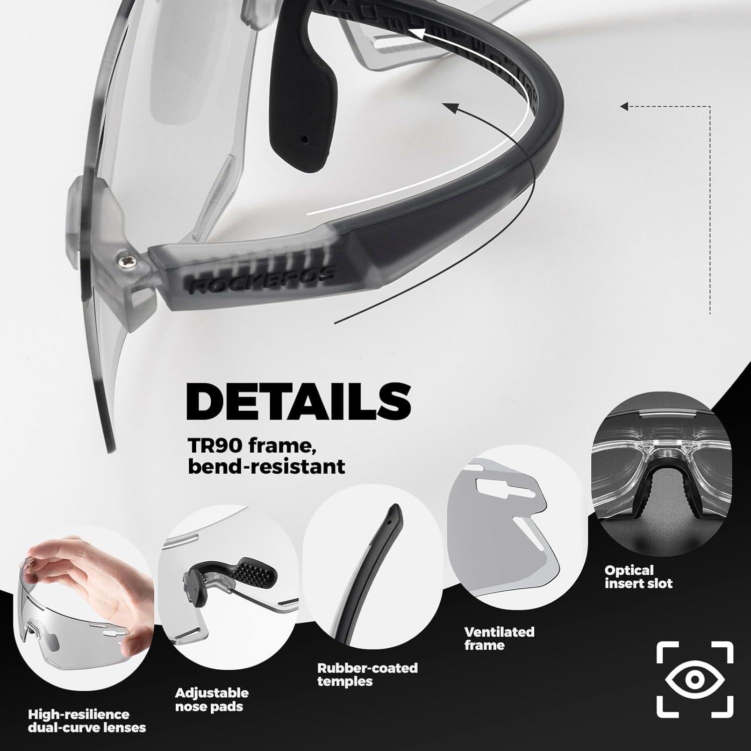 Gafas de Ciclismo Fotochromic ROCKBROS UV400 Adulto Unisex