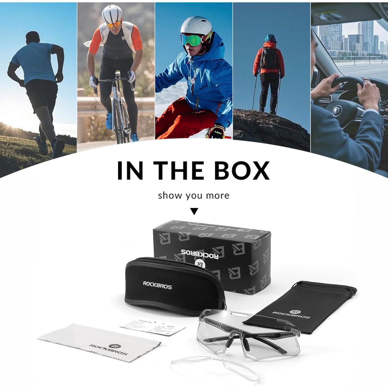 Gafas de Ciclismo Fotochromic ROCKBROS UV400 Adulto Unisex