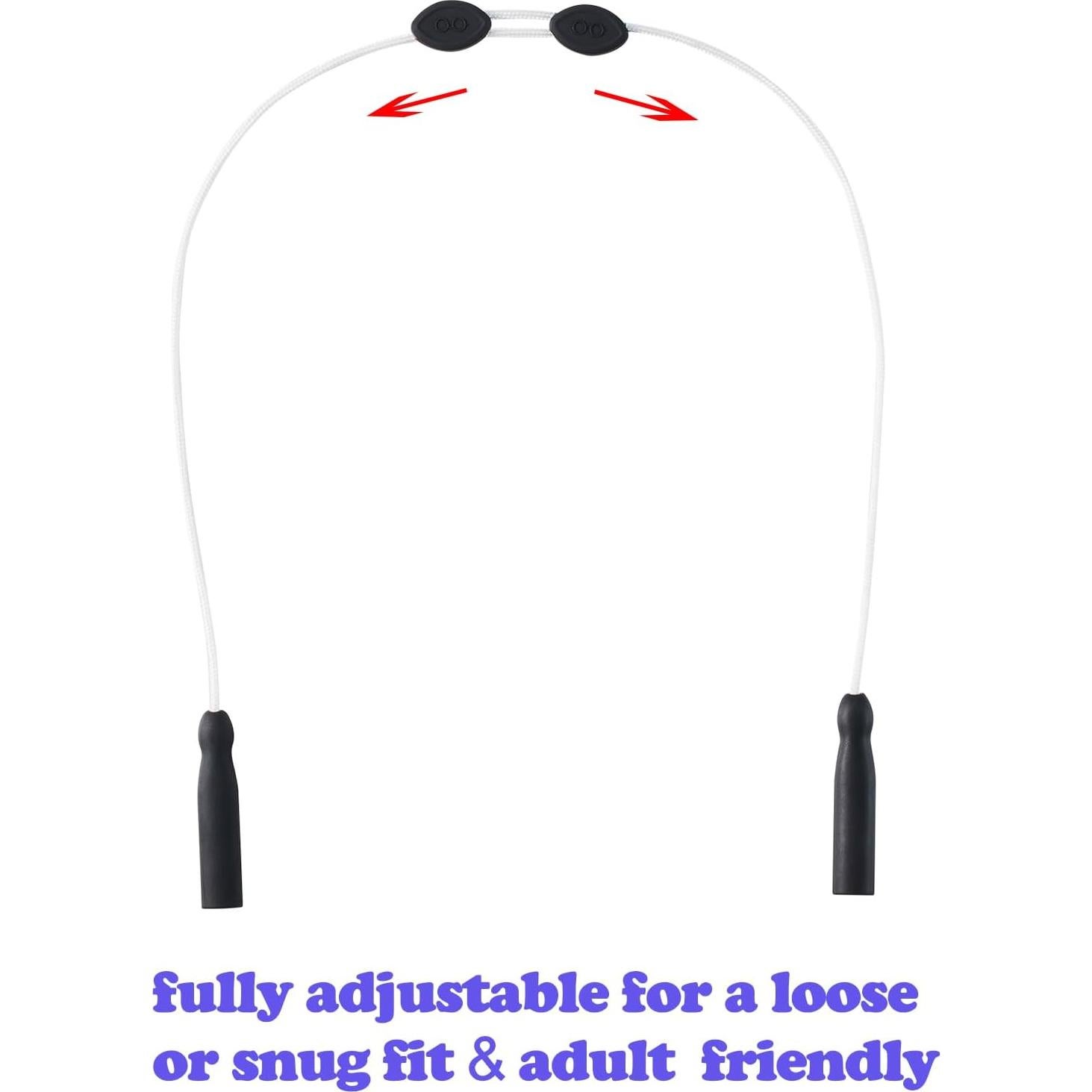 Correa Ajustable para Gafas Omnful 50.8cm Nylon 3pcs Blanca