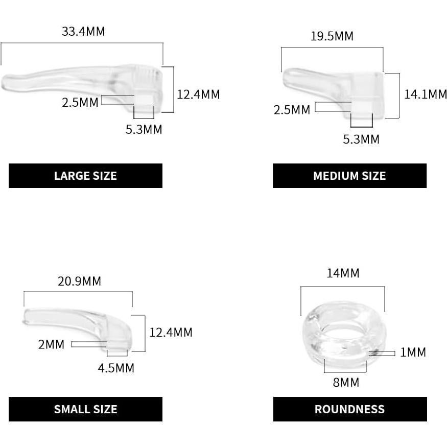 Ganchos Antideslizantes para Gafas TMEG24SMLC - 24 Piezas