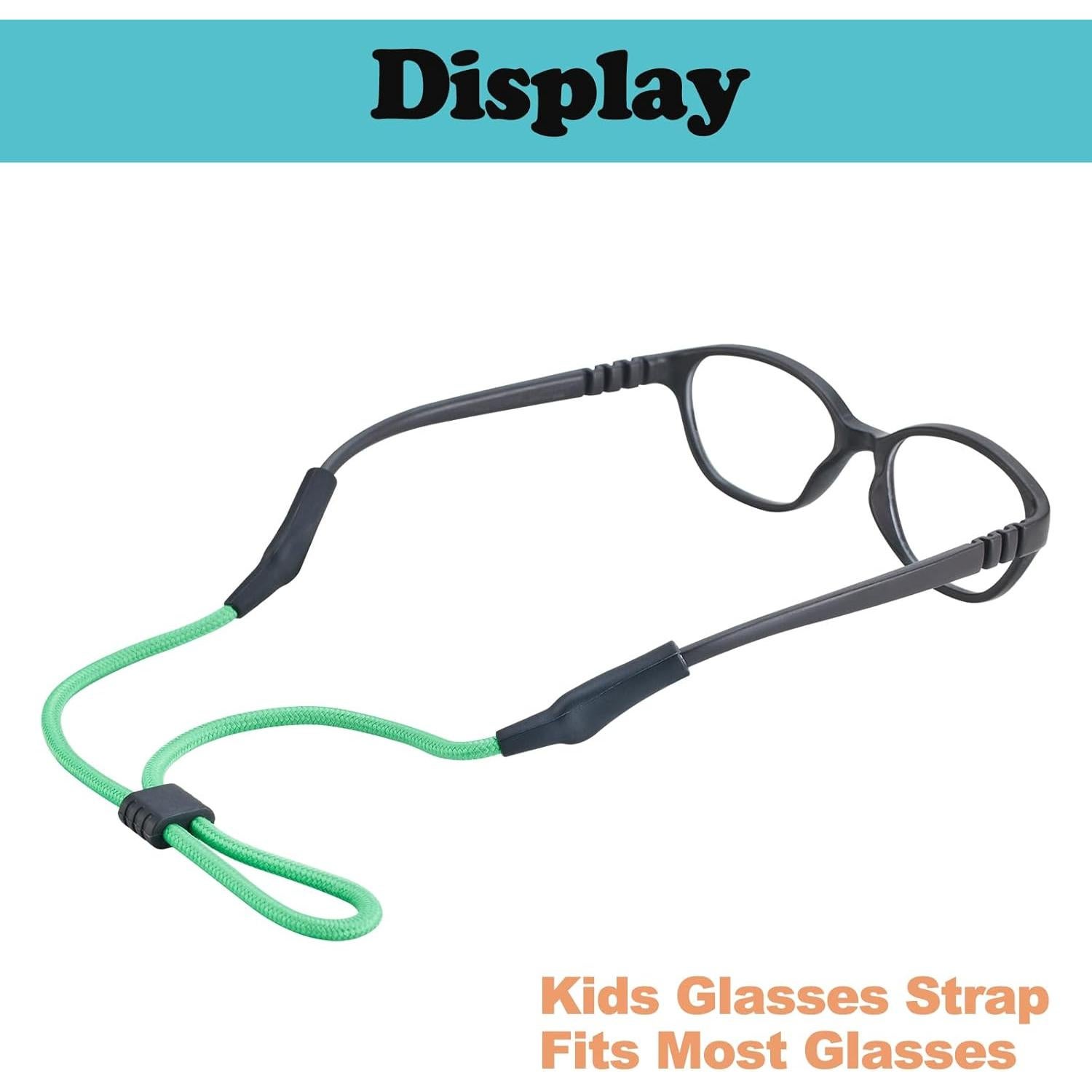 Correa para Gafas de Niños Fusanwin - Ajustable 0-40 cm - 3 Pcs Azul